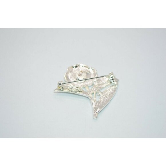 Danecraft Dual Tone Gold Silver Tone Flower Brooch - Picture 4 of 4